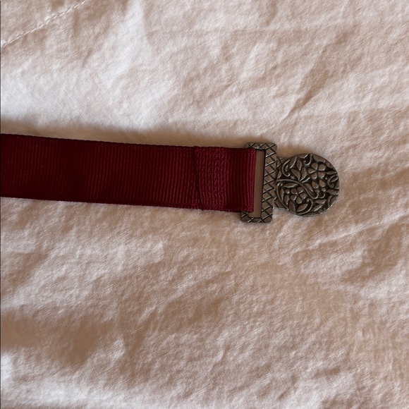 Vintage Elegant Red Ribbon Bookmark with Silver Accents - Picture 6 of 8